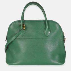 Pre Owned Hermes Vintage Vert Bengale Courchevel Bolide 35 GHW