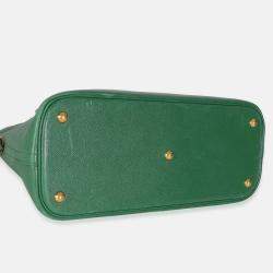 Pre Owned Hermes Vintage Vert Bengale Courchevel Bolide 35 GHW