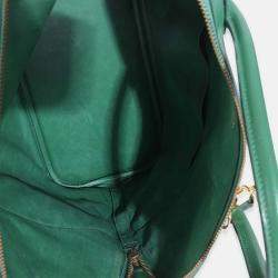Pre Owned Hermes Vintage Vert Bengale Courchevel Bolide 35 GHW