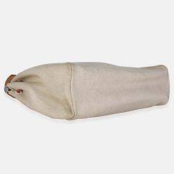 Pre Owned Hermes Natural Toile Vache Calfskin Herbag 39 MM