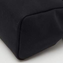 Pre Owned Hermes Black Toile Canvas and Vache Hunter Herbag Cabas PM Bag