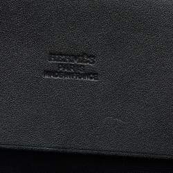 Pre Owned Hermes Black Toile Canvas and Vache Hunter Herbag Cabas PM Bag