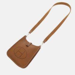 Pre Owned Hermes Evelyn Amazon Taurillon Clemence Gold Shoulder Bag TPM