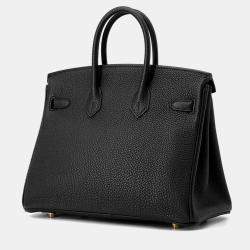 Pre Owned Hermes Birkin Black Togo Leather Size 25