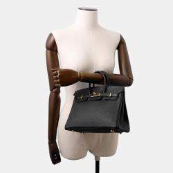 Pre Owned Hermes Birkin Black Togo Leather Size 25