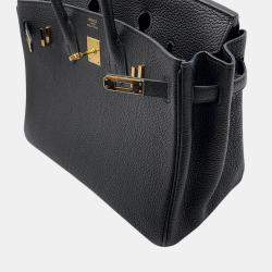 Pre Owned Hermes Birkin Black Togo Leather Size 25