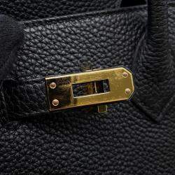 Pre Owned Hermes Birkin Black Togo Leather Size 25