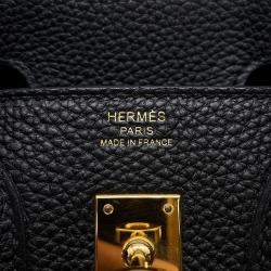 Pre Owned Hermes Birkin Black Togo Leather Size 25