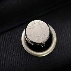 Pre Owned Hermes Herbag Black Toile Officier Leather