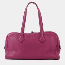 Pre Owned Hermes Victoria Elan Tosca Taurillon Clemence Size 38