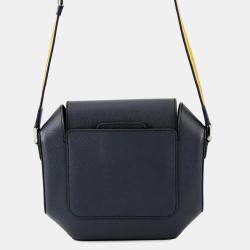 Pre Owned Hermes Octagon Blue Indigo Epsom Size 23