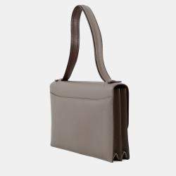 Pre Owned Hermes Sac A Depeches Etain Epsom Shoulder Bag
