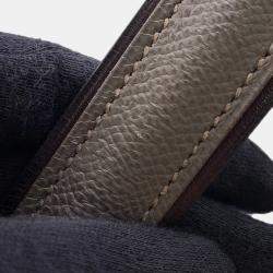Pre Owned Hermes Sac A Depeches Etain Epsom Shoulder Bag