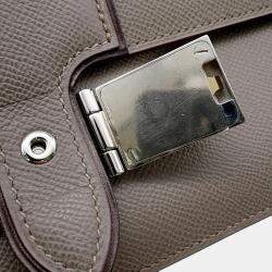 Pre Owned Hermes Sac A Depeches Etain Epsom Shoulder Bag