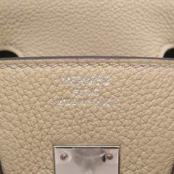 Pre Owned Hermes Birkin Trench Togo Leather Tote 25