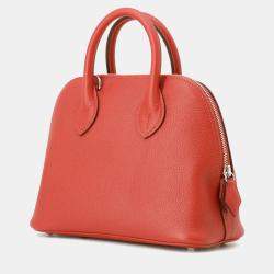 Pre Owned Hermes Bolide 1923 Verso Rouge Coeur/Rose Azalee Evercolor Mini Handbag