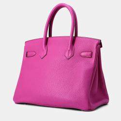 Pre Owned Hermes Birkin Magnolia Taurillon Clemence Tote 30