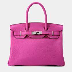 Pre Owned Hermes Birkin Magnolia Taurillon Clemence Tote 30