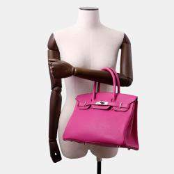 Pre Owned Hermes Birkin Magnolia Taurillon Clemence Tote 30