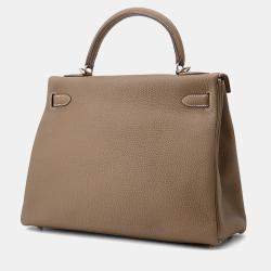Pre Owned Hermes Kelly Retourne Etoupe Togo Leather Handbag 32