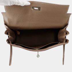 Pre Owned Hermes Kelly Retourne Etoupe Togo Leather Handbag 32