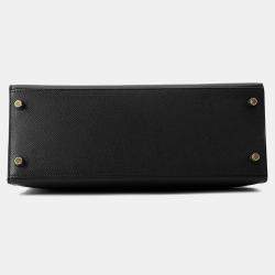Pre Owned Hermes Kelly Sellier Black Epsom Size 28