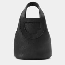 Pre Owned Hermes In-The-Loop Black Taurillon Clemence 18 Tote