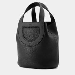 Pre Owned Hermes In-The-Loop Black Taurillon Clemence 18 Tote