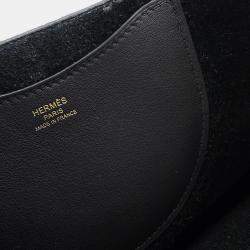 Pre Owned Hermes In-The-Loop Black Taurillon Clemence 18 Tote
