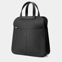 Pre Owned Hermes Halzan Black Swift Leather Mini Handbag 