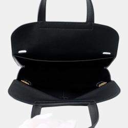 Pre Owned Hermes Halzan Black Swift Leather Mini Handbag 