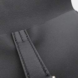 Pre Owned Hermes Halzan Black Swift Leather Mini Handbag 