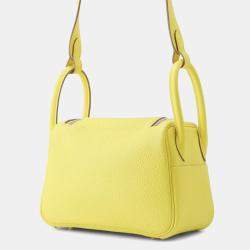 Pre Owned Hermes Lindy Lime Taurillon Clemence Size Mini