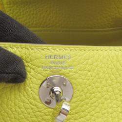 Pre Owned Hermes Lindy Lime Taurillon Clemence Size Mini