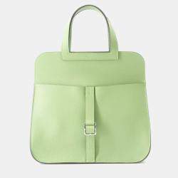 Pre Owned Hermes Halzan Vert Cricket Evercolor Size 25