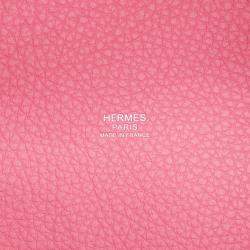 Pre Owned Hermes Picotin Lock Rose Azalee Taurillon Clemence Size PM
