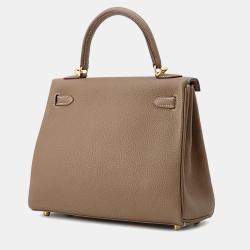 Pre Owned Hermes Kelly Retourne Etoupe Togo Leather Size 25