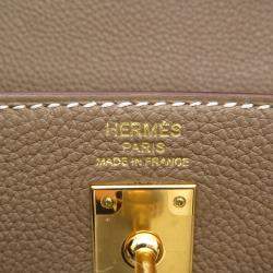 Pre Owned Hermes Kelly Retourne Etoupe Togo Leather Size 25