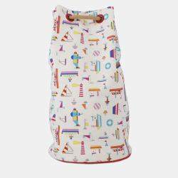Pre Owned Hermes Petit Chartier Duffle Bag Multicolor Cotton