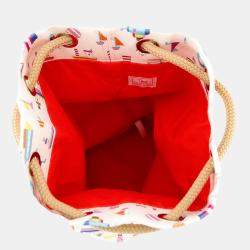 Pre Owned Hermes Petit Chartier Duffle Bag Multicolor Cotton
