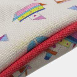 Pre Owned Hermes Petit Chartier Duffle Bag Multicolor Cotton