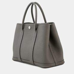 Pre Owned Hermes Garden Party Gris Meyer Negonda Leather