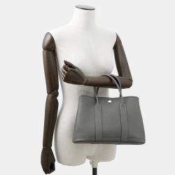 Pre Owned Hermes Garden Party Gris Meyer Negonda Leather