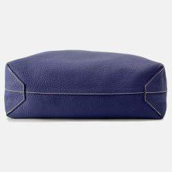 Pre Owned Hermes Double Sense Blue Nuit/Gold Taurillon Clemence Size 45