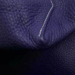 Pre Owned Hermes Double Sense Blue Nuit/Gold Taurillon Clemence Size 45