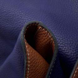Pre Owned Hermes Double Sense Blue Nuit/Gold Taurillon Clemence Size 45