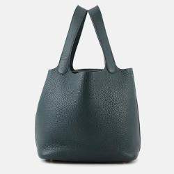 Pre Owned Hermes Picotin Lock Vert Cypress Taurillon Clemence Size MM