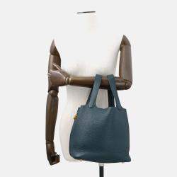 Pre Owned Hermes Picotin Lock Vert Cypress Taurillon Clemence Size MM