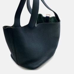 Pre Owned Hermes Picotin Lock Vert Cypress Taurillon Clemence Size MM