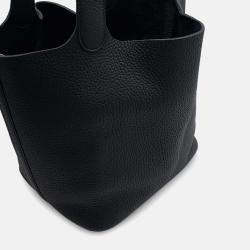 Pre Owned Hermes Picotin Lock Black Taurillon Clemence Size MM